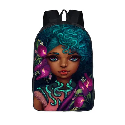 

custom OEM school bags for kids African Girl Art Printing backpack for kid school bag children school bag, 32 options or custom