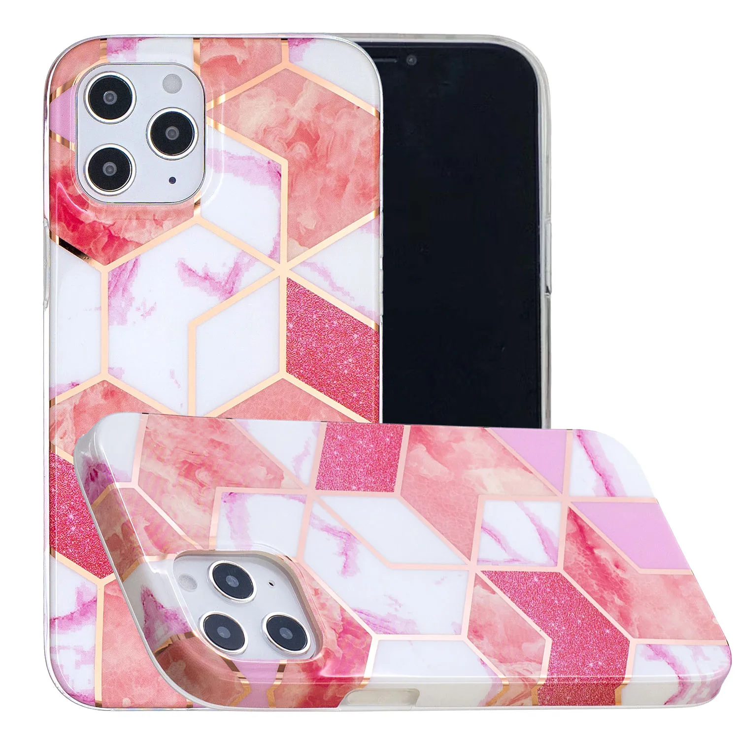 

Fashion Phone Accessories for iPhone 12 Soft IMD Marble Phone Cover for iPhone 11 pro max, 10 colors
