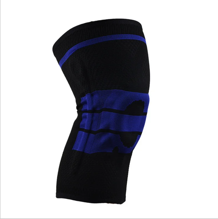 

China main product wholesale Knitted patella sleeve silicone sport elastic rubber knee pads support