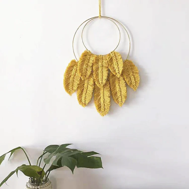 Macrame Wall Hanging Dreamcatcher Woven Cotton Boho Chic Wall Decor Bohemian Home Decor, Pink yellow white brown or customized color
Macrame Wall Hanging Dreamcatcher Woven Cotton Boho Chic Wall Decor Bohemian Home Decor, Pink yellow white brown or customized color