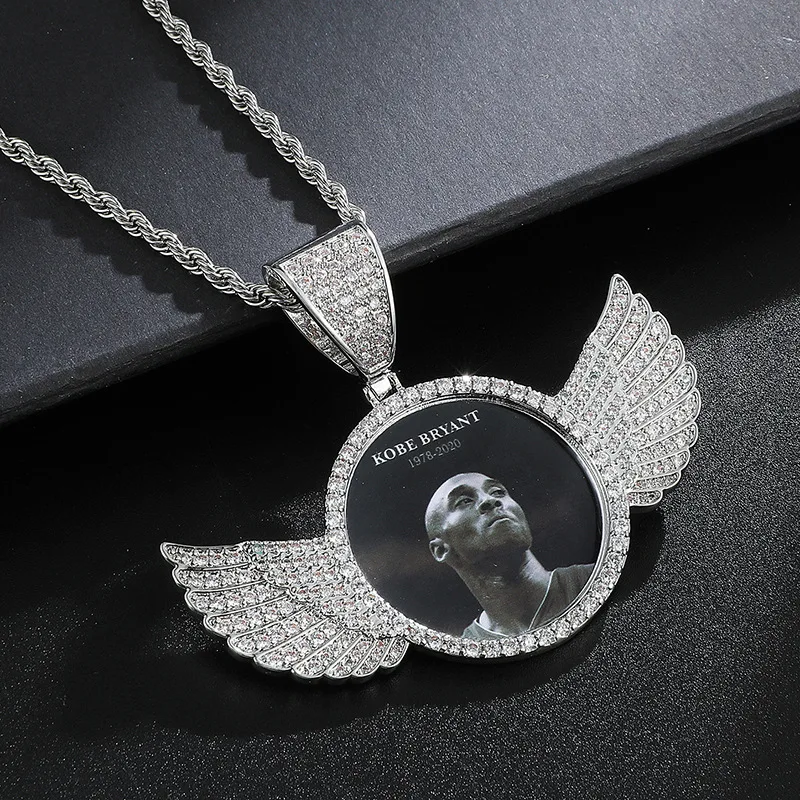 

Hip Hop Custom Made Photo Memory Medallions Solid Iced Out Bling Cubic Zircon Necklace & Pendant For Men Jewelry Tennis Chain