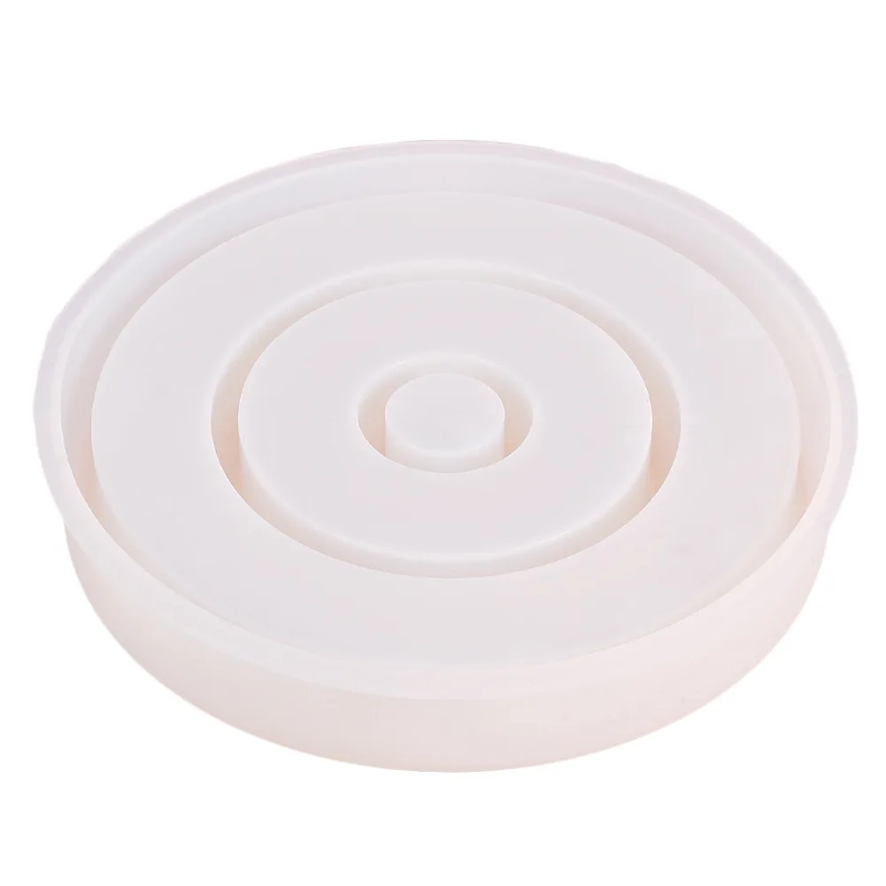 

Cosmetic lipstick storage box silicone mold jewelry craft storage round mold, White