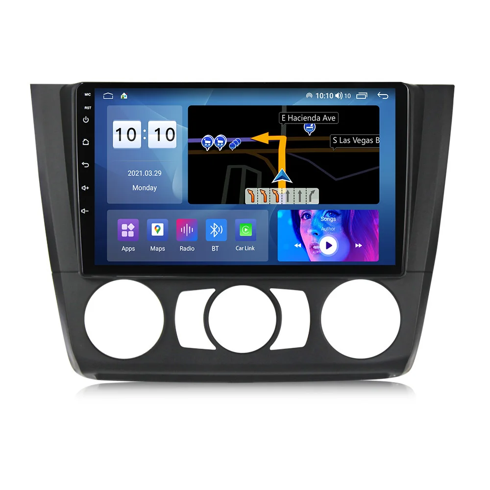 

Mekede car android stereo for BMW 1 Series E81 E82 E87 E88 AT 2008-2012 car video AM FM RDS car radio gps 4G WIFI