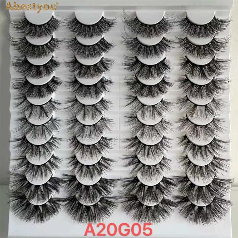 

Abestyou sale promotion 20pairs Wholesale Mink Eyelashes mink fur eyelash