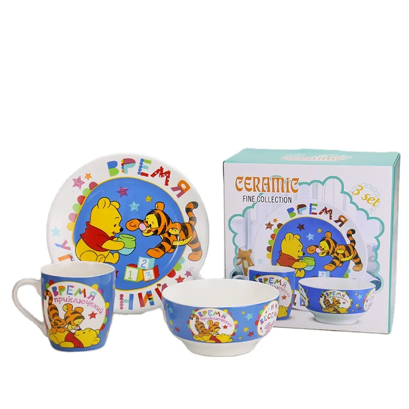 

Wholesale High Quality Cartoon Dinnerware Sets Ceramic Homeware Tableware Children Porcelain Dinner Sets, Customized color
