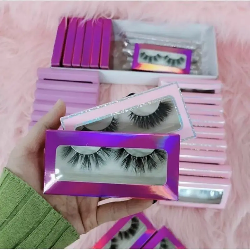 

Top Brand 5d Mink Eyelashes Factory 100% Handmade Natural 5d 25mm Mink Fur Lashes With Eyelash Packaging Box