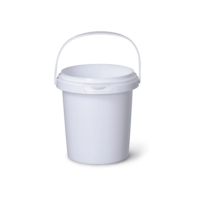 
Round White Plastic Pails Water Bucket With Handle 