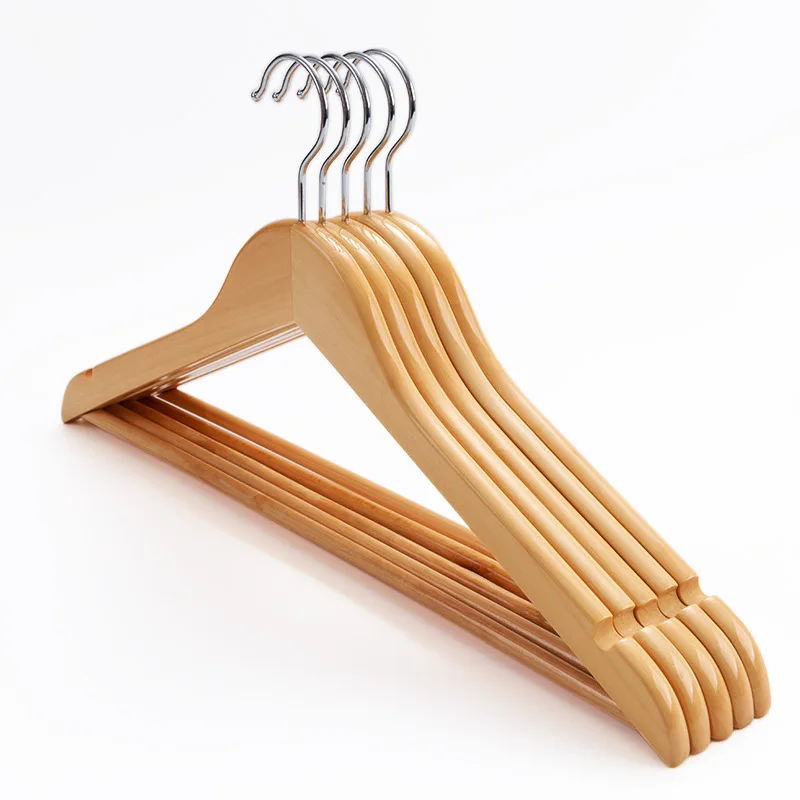 

Wholesale price custom Logo Modern Wood multifunction wooden hanger in Hangers & Racks, Natural