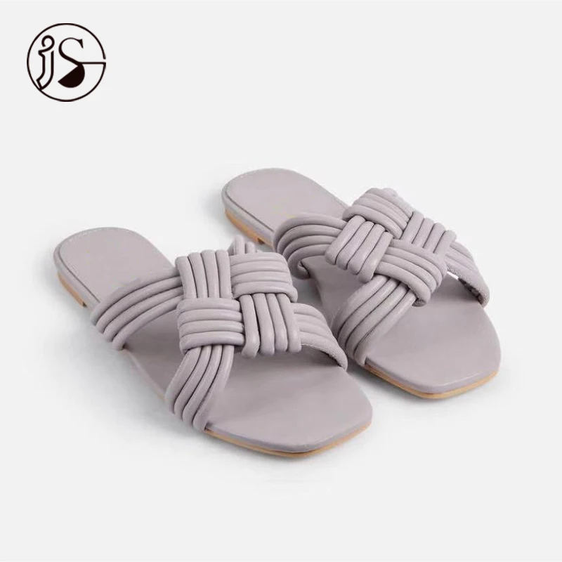 

2021 Woven Straps Knit Flats Fashion Sandals Sexy Woven Straps Slippers Popular Popular Sandals women slippers women sandals, Picture