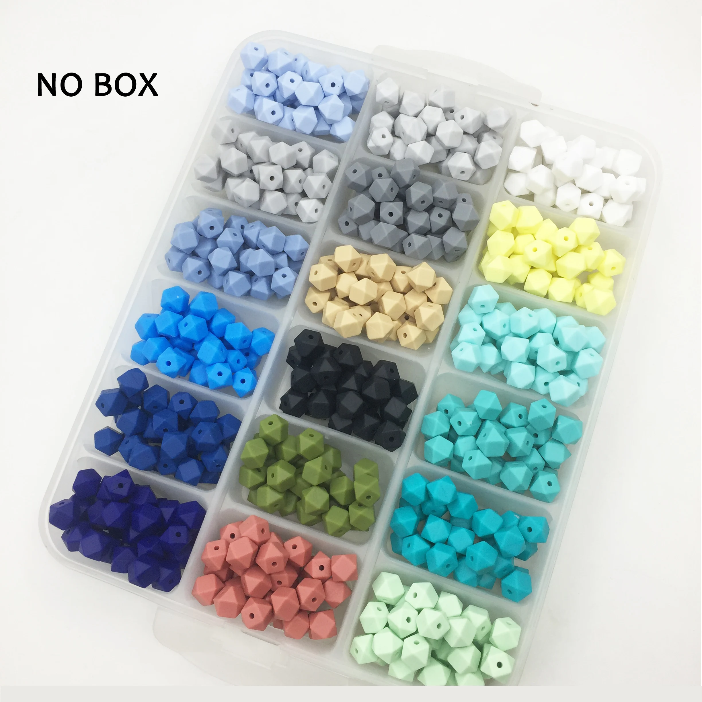 

Wholesale New Arrival geometric silicone beads BPA free Food Grade soft Silicone icosahedron beads, 33 colors