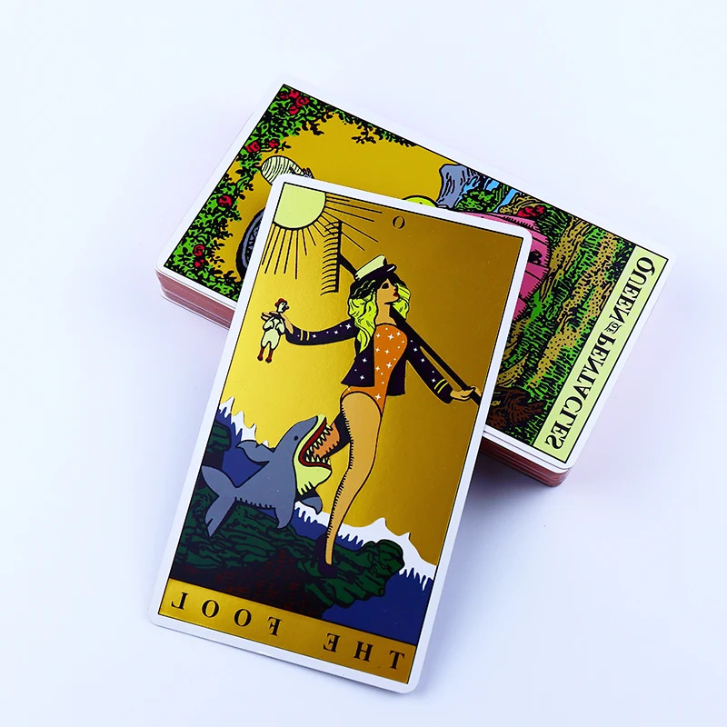 

Wholesale Buy plastic with guidebook tarot card deck with box Housewive's Tarot Golden Universal Tarot Cards