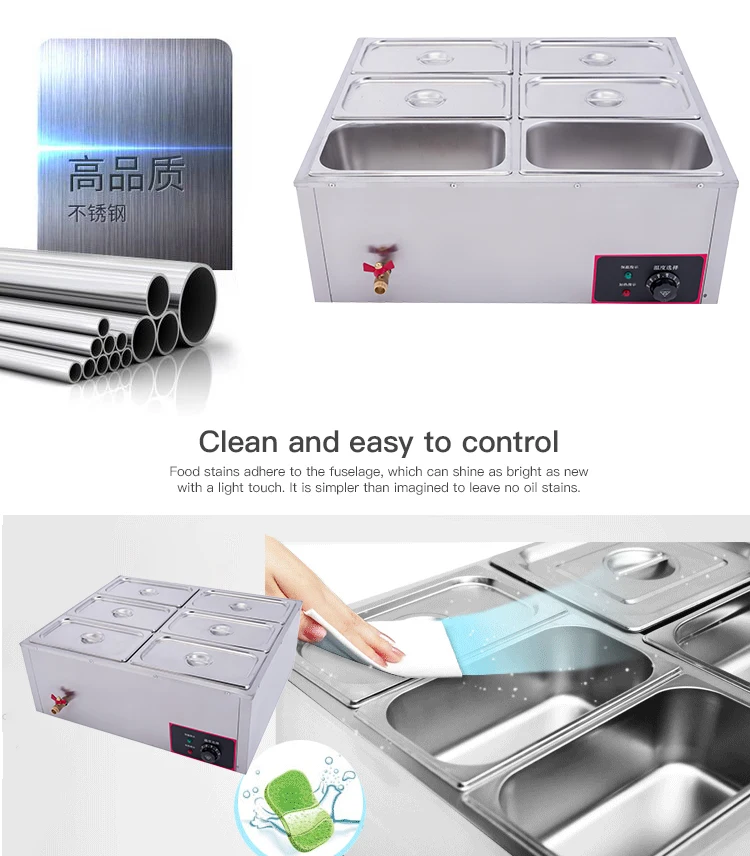 Restaurant Equipment Electric Tabletop Food Warmer Bain Marie With