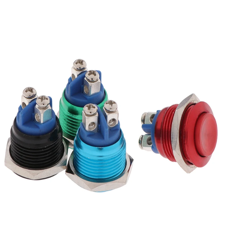 16mm Ip67 Metal Push Button Switch Waterproof Self Reset Momentary Locking Latching No High 