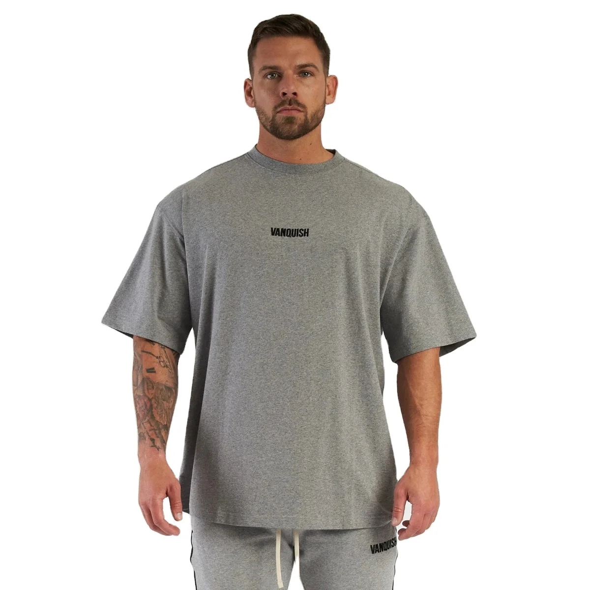 

Gray Sports Running Plus Size T Shirt Custom Design T Shirt Men Cotton