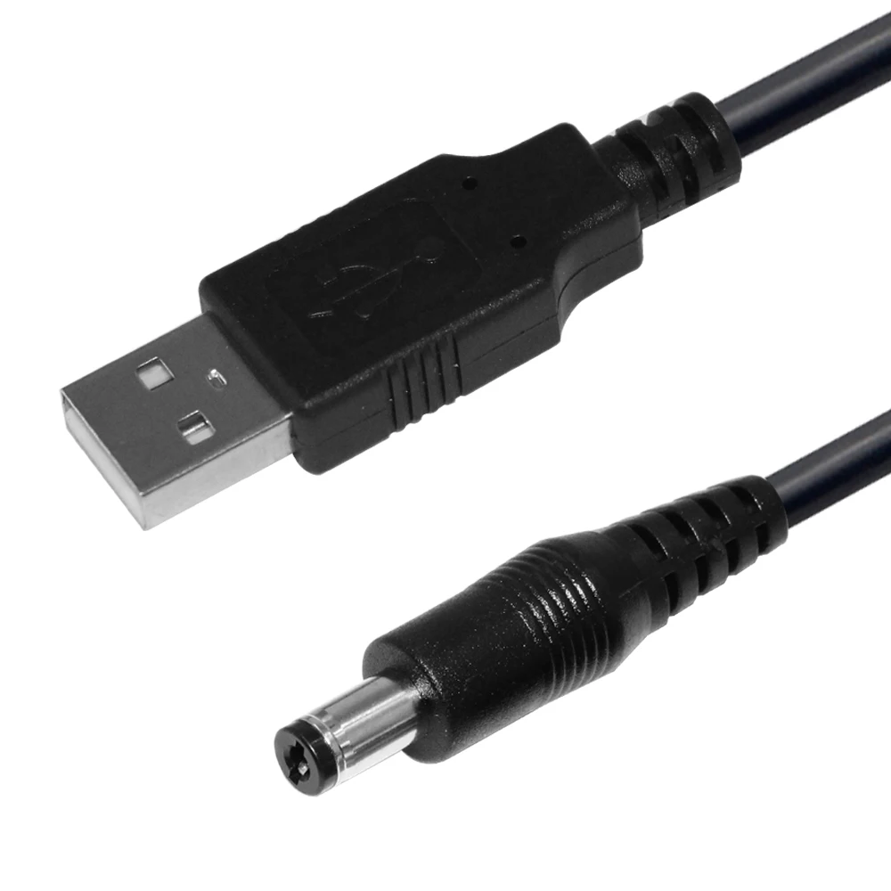 

USB A Male to DC3.5*1.35 Barrel Connector Cable Usb A Male To Dc Jack Plug Cable Power Extension Cable, Black