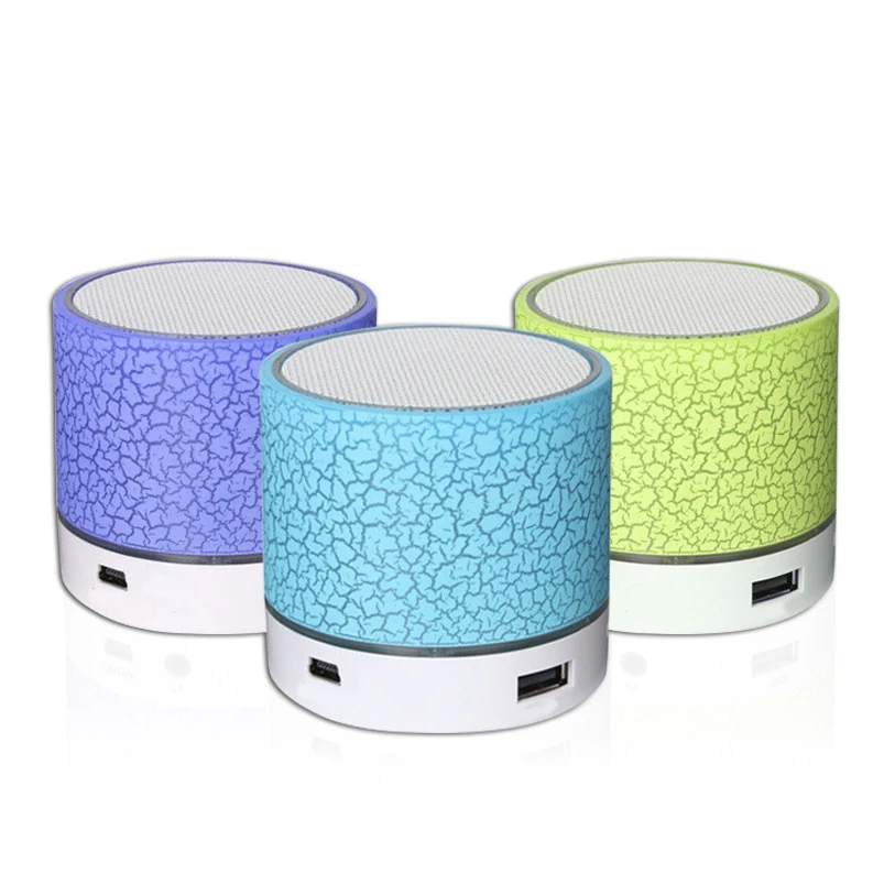 

High quality wholesal espeaker portable wireless Home Theater Speaker Colorful LED Light TF Card Reader, Black/pink /blue /white