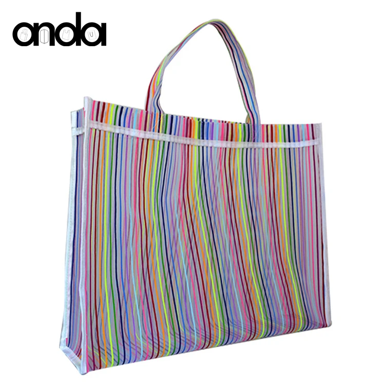 

New Design Colorful Shopping Tote Polyester Mesh Bag Gift Package Bags, Customized color
