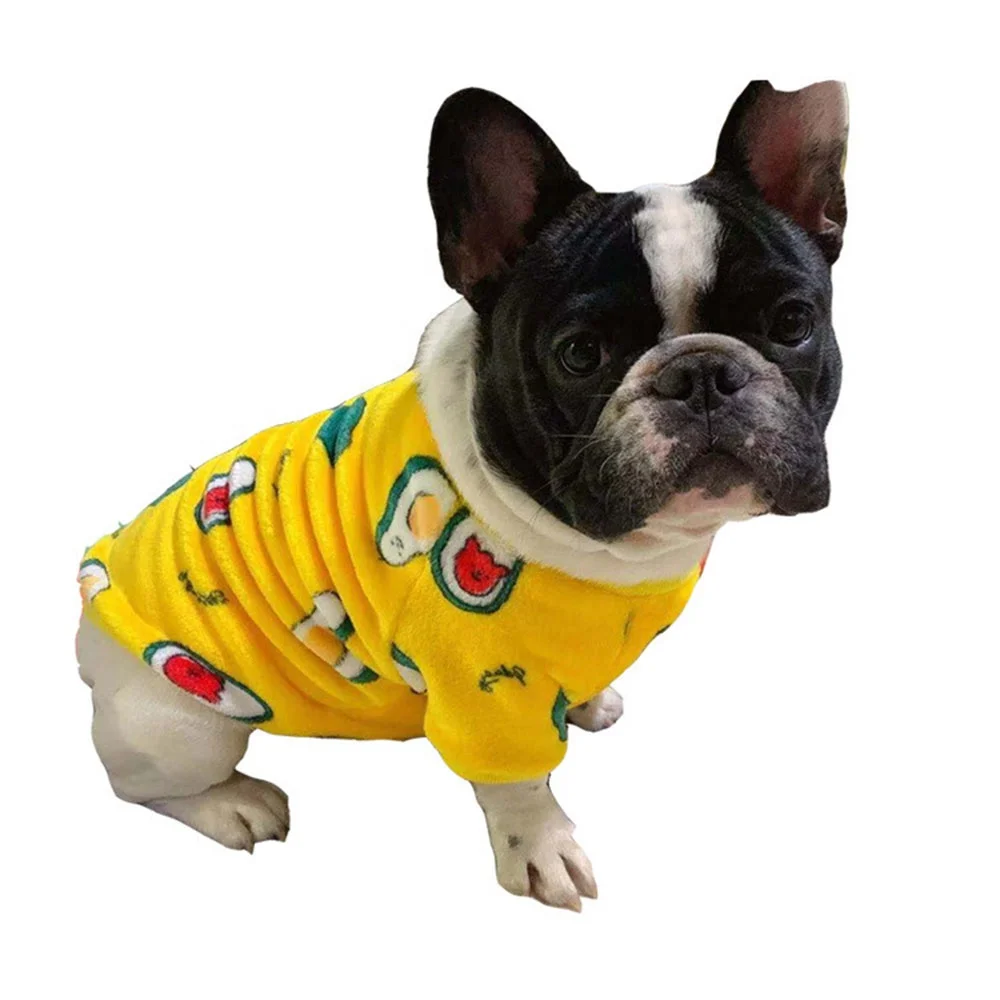 

Whole 2021 Amazon Original Pet Apparel Dog Clothes Puppy T-shirt Coat Autumn Sweat shirt Warm Cute Anime Dog Outfits, White/yellow/red/blue