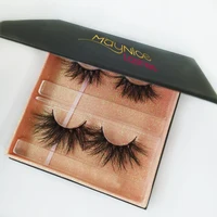 

private label Custom Eyelash packaging 2 pairs 3d 25mm mink lashes case box