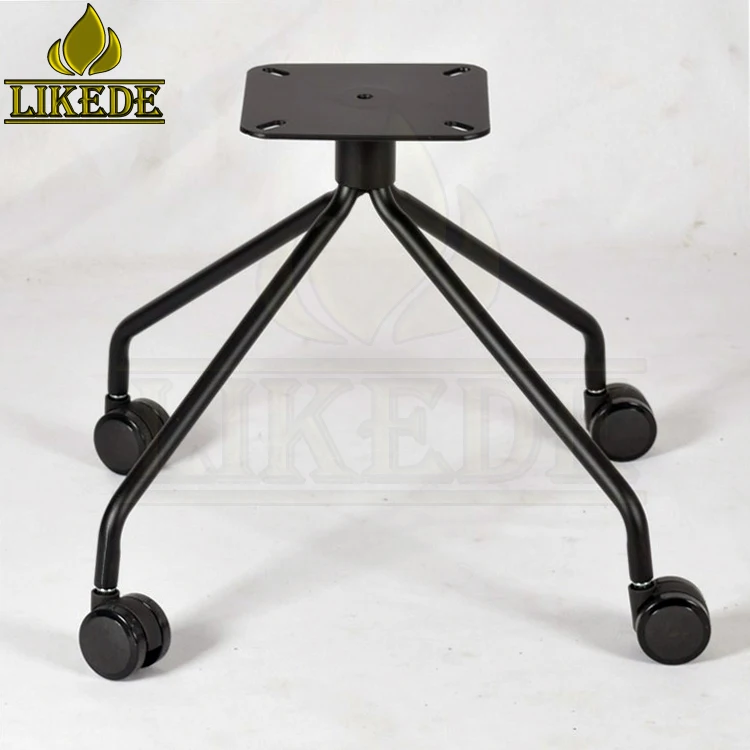4-Star Cast Aluminum Chair Leg With Wheel Powder Coating Finish for Coffee Table Legs Available in Black Steel