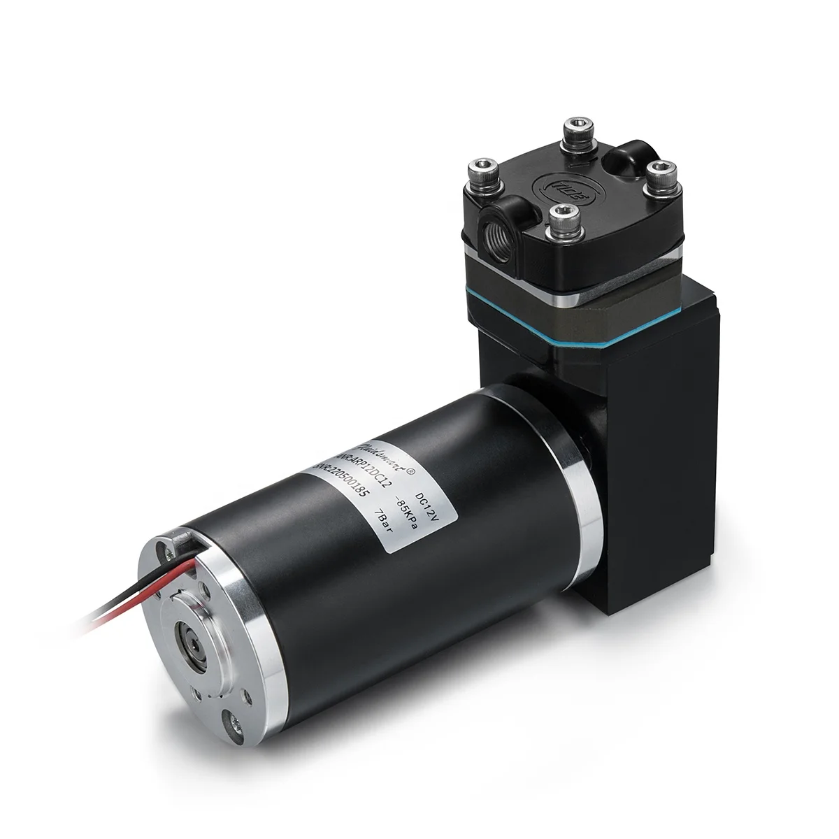 Fluidsmart 24v Dc 16LPM 8Bar High Pressure Small Air Pumps Brushed Motor Micro Piston Pump with Stainless Steel Components