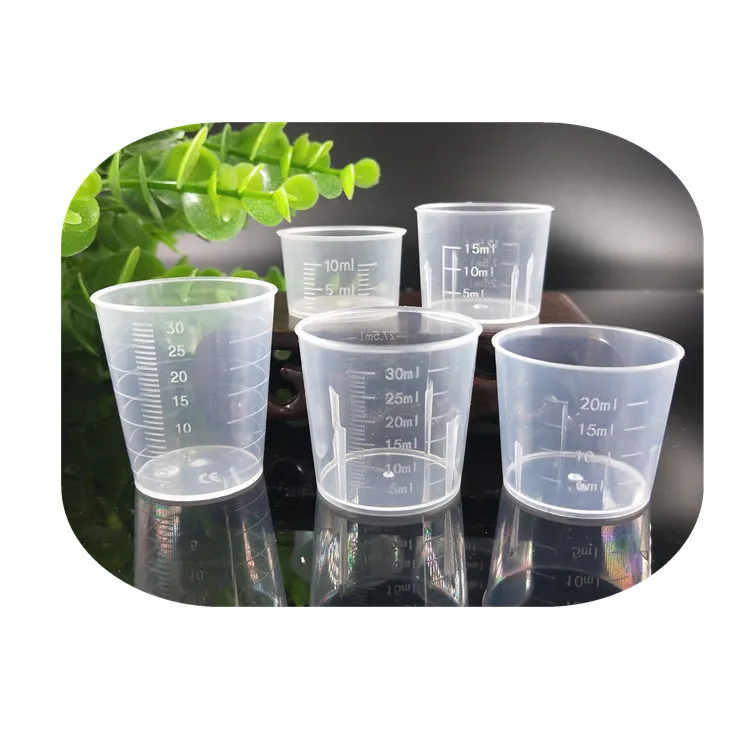 

10ml15ml20ml30ml plastic measuring cup measuring cylinder pp with scale medicine cup Laboratory Tool, Transparent