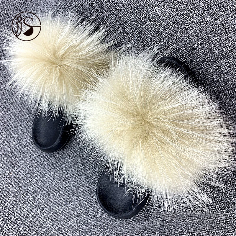 

2021 Hot Sales Various Styles Custom Exquisite Furry Sandals Wholesale women Slippers Colorful Fur Slides for women, Picture