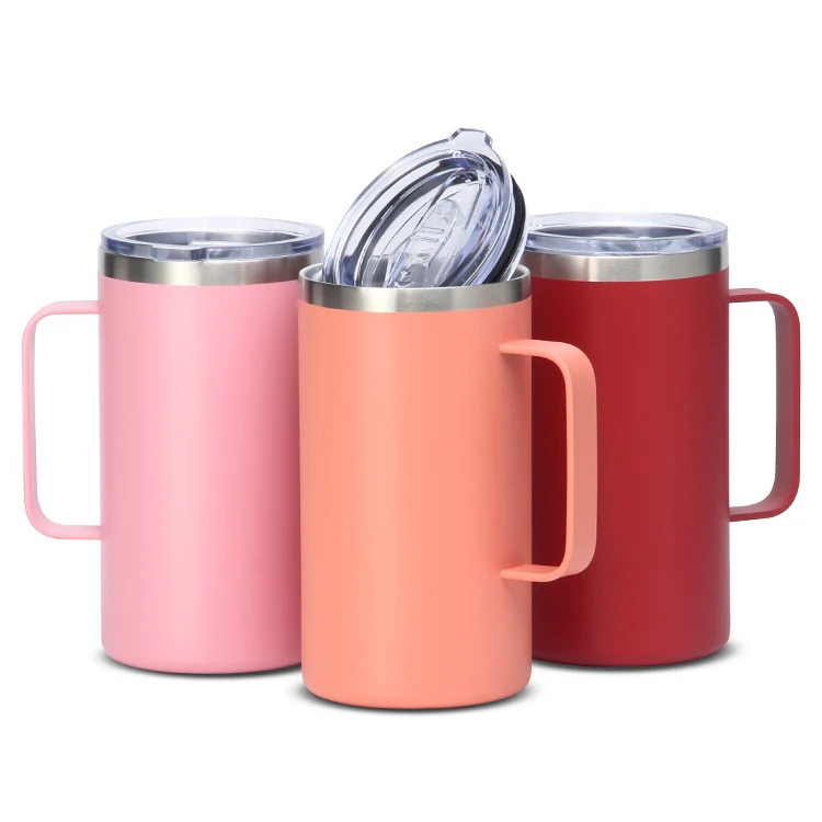 

Metal Insulation Double Wall Reusable Coffe Custom Thermo Vacuum Wholesale Travel Stainless Steel Coffee Mug Cup with Logo Lid