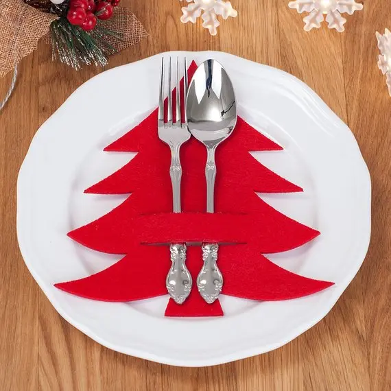 

Simple Christmas tree felt placemats, 41 colors