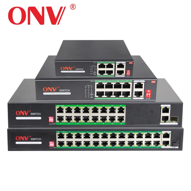 

4/8/16/24 100M ports PoE switch unmanaged 48V switch poe IEEE802.3af/at ethernet switch suitable for IPC