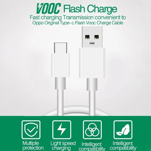 

High quality 5A flash charging type-c usb c cable for oppo R17 logo customized vooc data cable wire