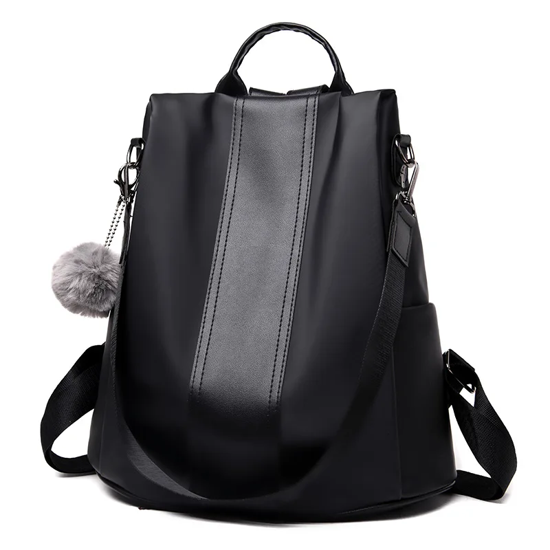 

Wholesale Classic Large Capacity Multifunctional Woman Black Backpack Nylon Luxury