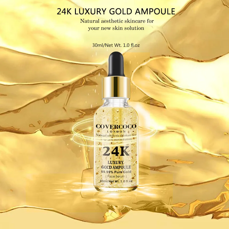 

Luxury Essential oil Moisturizing Firming Anti Aging Skin Care Lift 24k Gold Face Serum