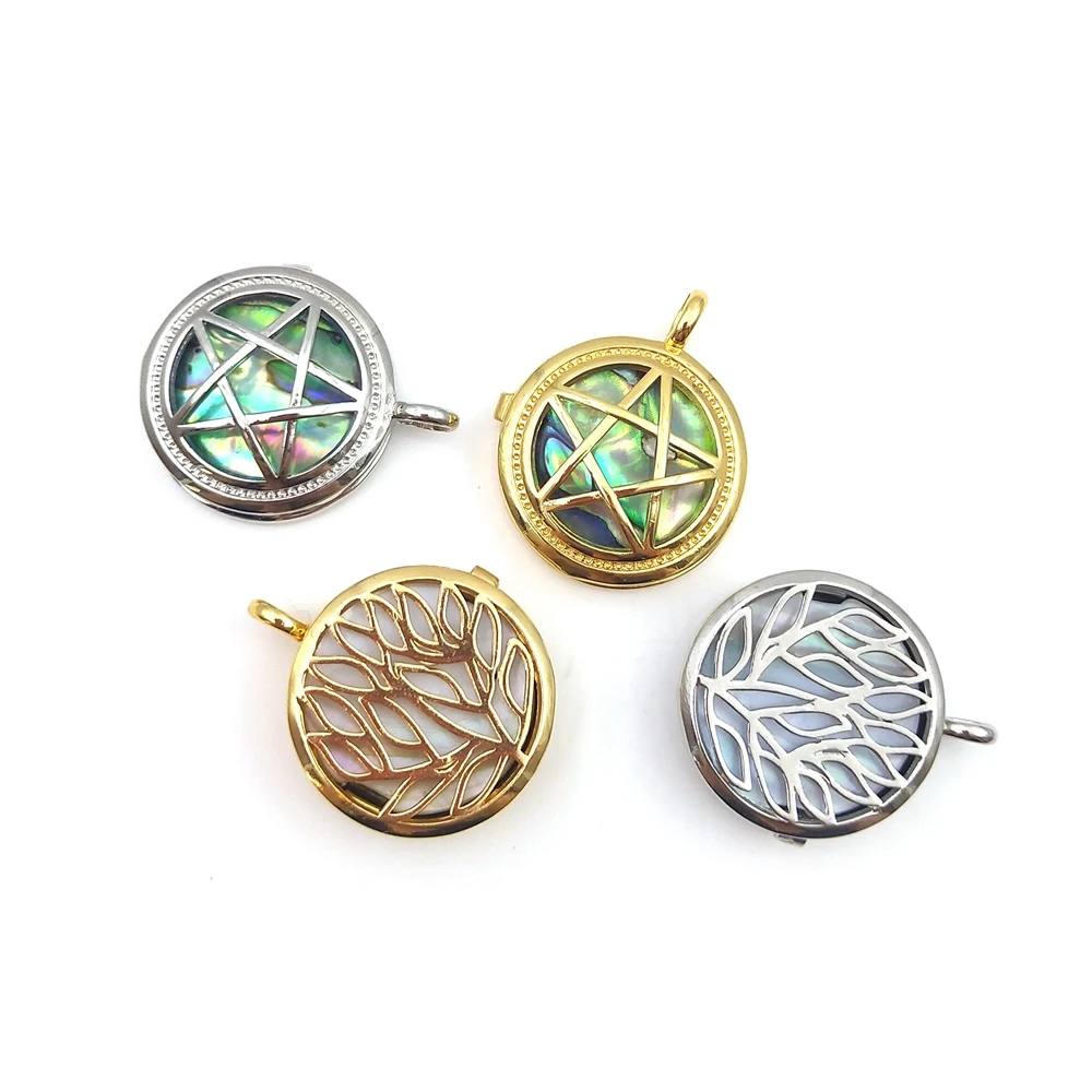

In stock Spacer beads kids Women Pendant round silver/gold plated Star Leaves Abalone shell Quartz Pocket Watches shape charms, Multi
