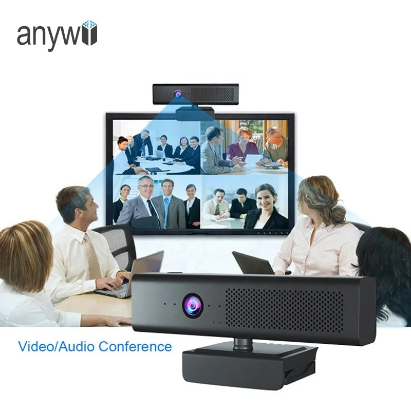 

Anywi usb conference room speaker and microphones 1080p full hd video conference camera visual audio conferencing system