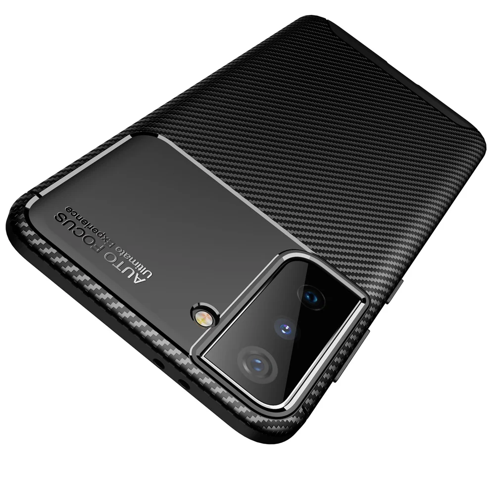 

Carbon Fiber Case for Samsung Galaxy S21 5G Slim Protective Phone Cover, Clear