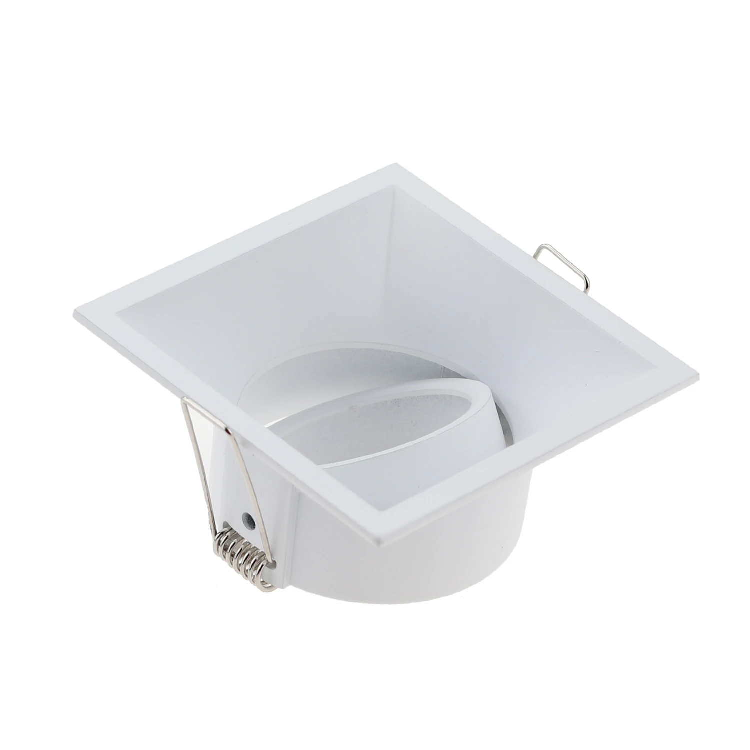 Square Mr16 Led Spotlight Frame White GU10 Fixture Frame For Led Ceiling Downlight