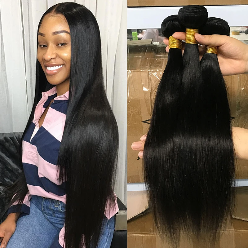 

Virgin Human Hair Extension Mink Bundles,100% Human Hair Bundles with Closures ,Brazilian Hair Weave Unprocessed Bundle