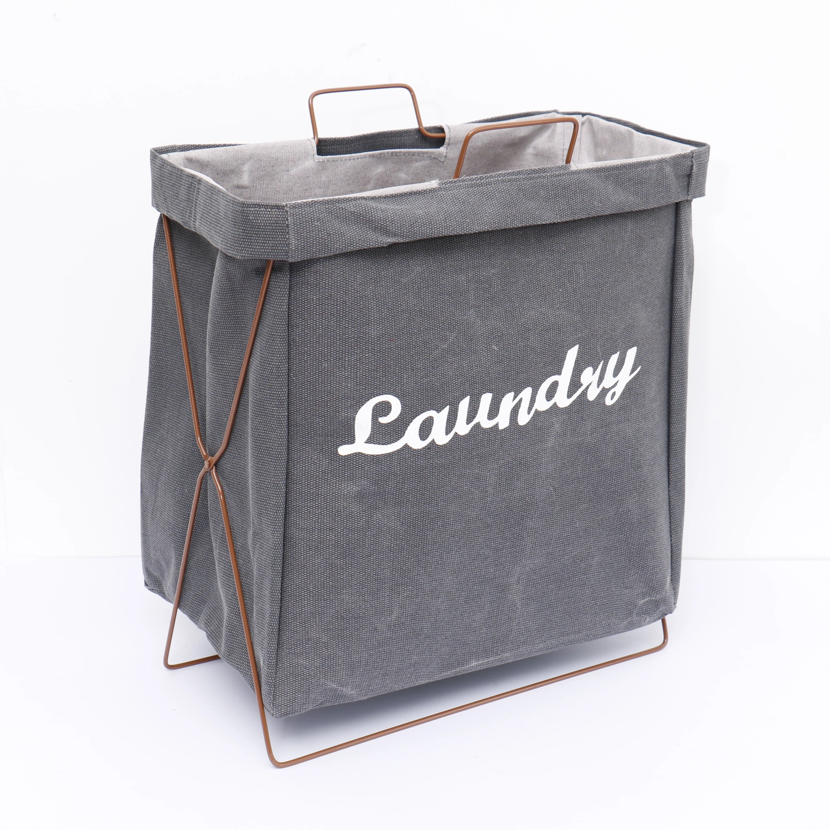 

Amazon Best Selling Foldable Clothes Storage Laundry Hamper Bucket Canvas Storage Basket, Customized color