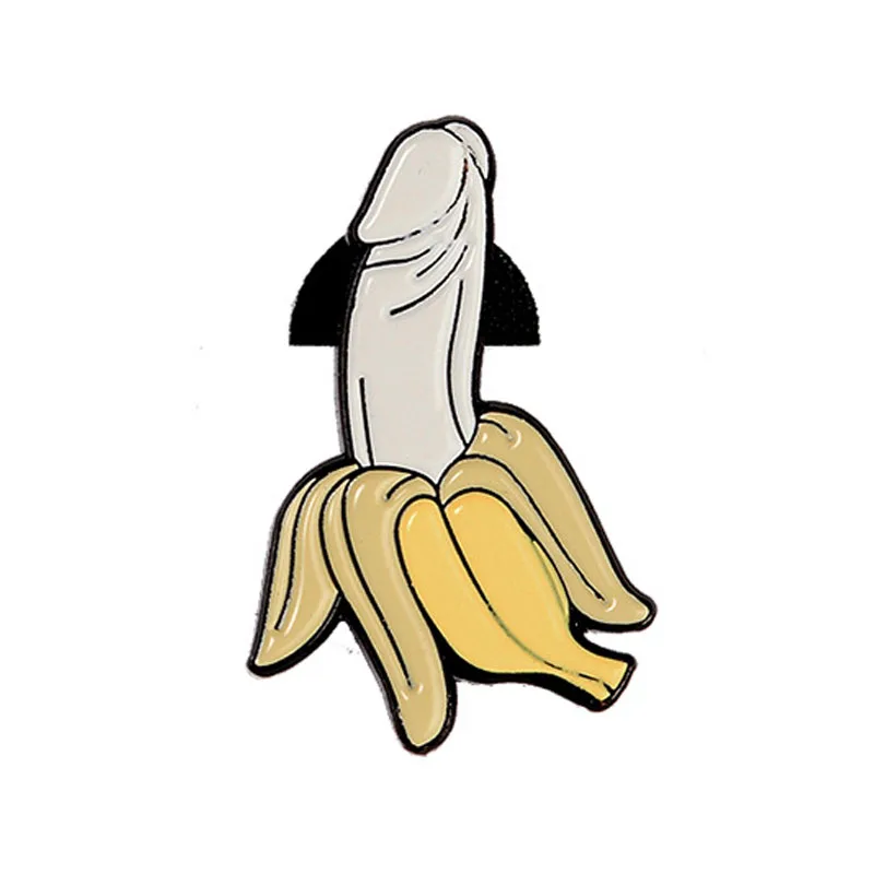 

Funny Banana ! Creative 18 X Adult Fruit Banana Enamel brooch pins For Backpack Coat Sweater Hat Jackets For Men