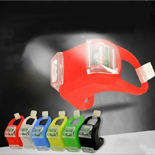

Cheap two pieces Moto Bike Light Front and Rear Silicone LED Bicycle Light and Safe Bike Headlight and Taillight, White/black/blue/red/yellowa/green