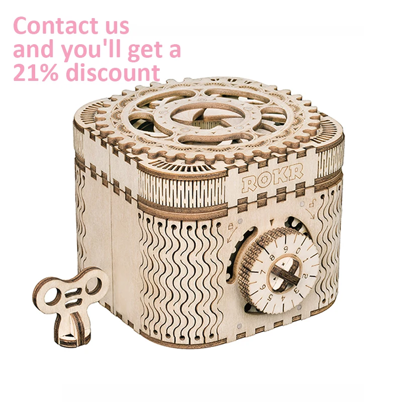 

Robotime Rokr Contact Get 21% off LK502 3D Wooden Vintage Treasure Box Puzzle Small Unique Birthday Gift Sets