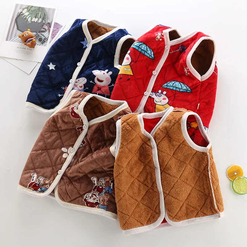 
Korean version plus velvet thick kids warm vest 