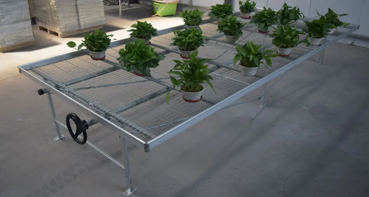 Welded Wire Mesh Steel Greenhouse Rolling Benches Buy High Quality Steel Greenhouse Rolling