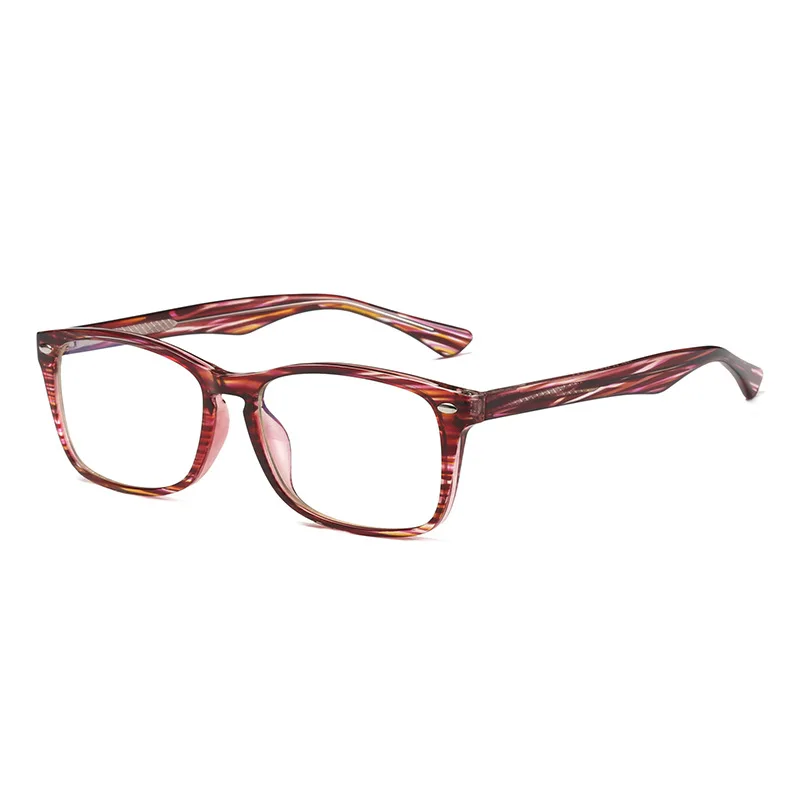 

New product 2021 classic retro rivet wood stripes optic frame glasses for computer glasses anti ray blue light blocking glasses