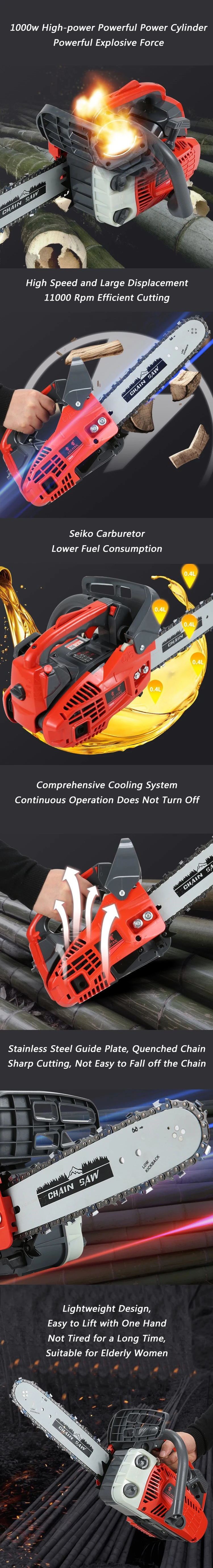 Manufacture Price Petrol Stable And Less Vibration 22 inch Gasoline Chain Saw, Professional Chainsaw