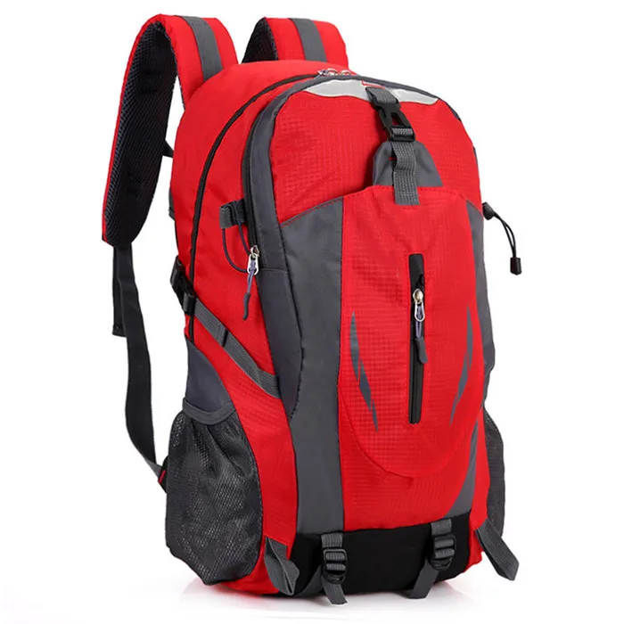 

Outdoor sport bags waterproof travelling climbing bags 40l backpack custom logo double-shoulder bag for men and women, Black,orange,green,blue
