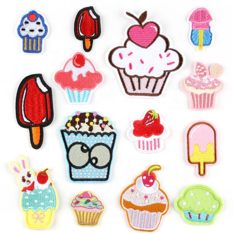 

2022 New Spot Embroidery Burger Fries Cherry Garment Accessories Jewelry Fitting Patch