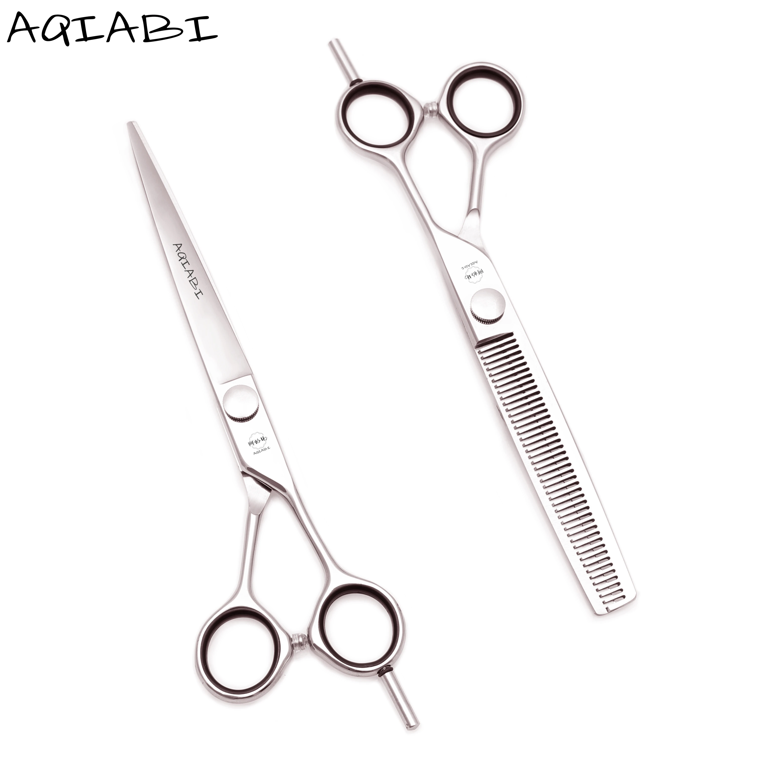 

Professional Hairdressing Scissors 7'' AQIABI JP440C Hair Cutting Shears Thinning Scissors A1021, Silvery