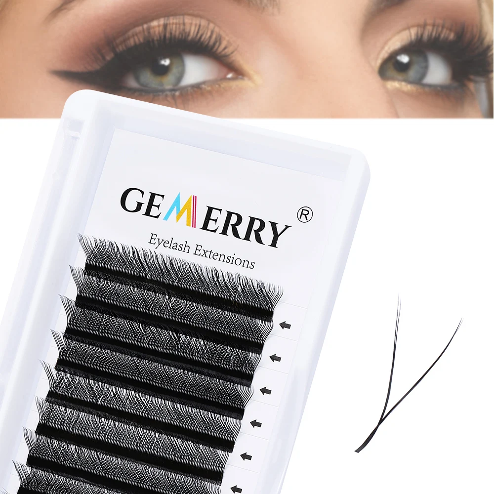 

Y Shape Eyelashy Style Thick Natural Individual Lashes Yy Blooming Eyelash Extension C Curl D Curl By GEMERRY, Natural black